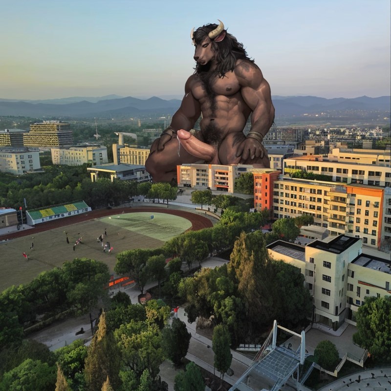 1689239433666141.jpg 00168-720508526-minotaur, man, (furry,) giant, nude, city,, high quality, highres, pubic hair, erection, giant,hairy, fur, footbal field, buildi.jpg